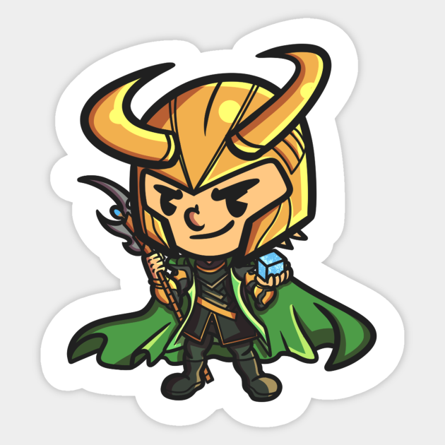 god of mischief loki sticker teepublic