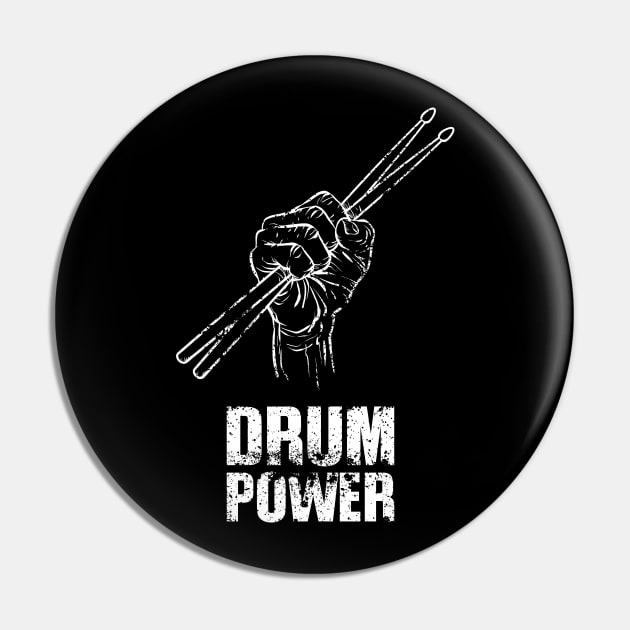 Drum Power-Music-Rock-Blues-Jazz-Metal Pin by StabbedHeart