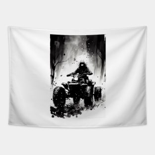 Haunted ATV Rider Tapestry