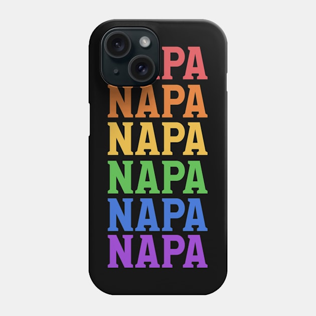 NAPA RAINBOW TEXT Phone Case by OlkiaArt