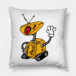 yellow robot Pillow
