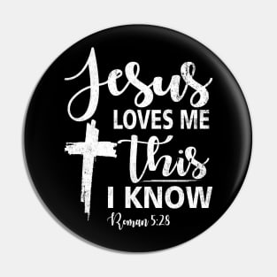 Jesus Loves Me Wood Gifts for Christian Women Men Religious Pin