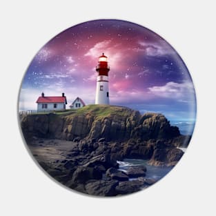 Lighthouse Nature World Fantastic Landscape Surrealist Pin