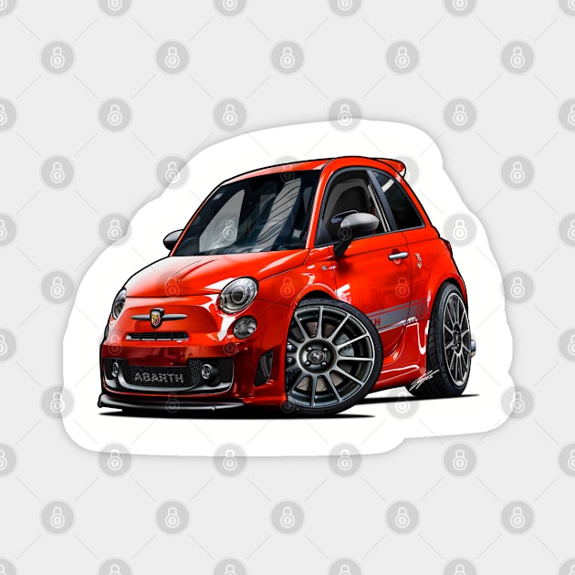 FIAT 500 ABARTH Magnet by RCJM_Cartoons