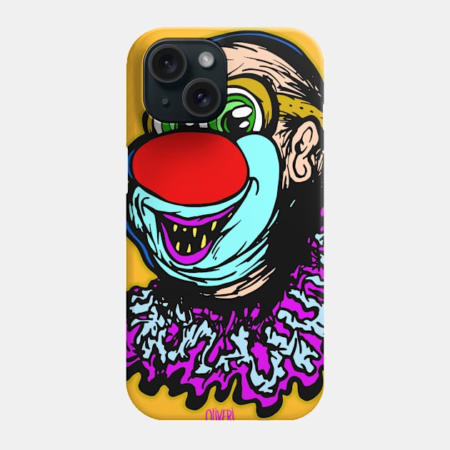 Fat Creepy Clown Phone Case by peteoliveriart