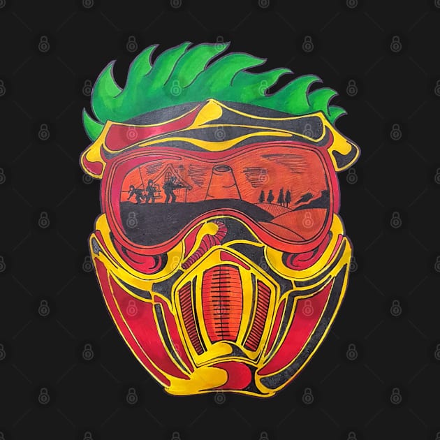 Urban Graffiti Style Full Face Mask Character by Mash75Art