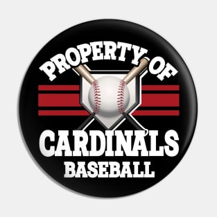 Proud Name Cardinals Graphic Property Vintage Baseball Pin