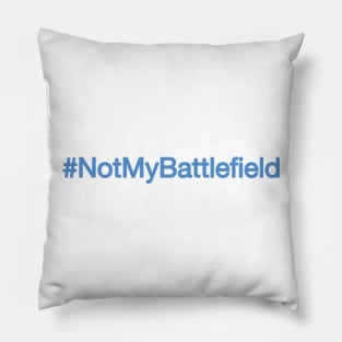 NotMyBattlefield Anti-Battlefield 5 Twitter Blue Pillow