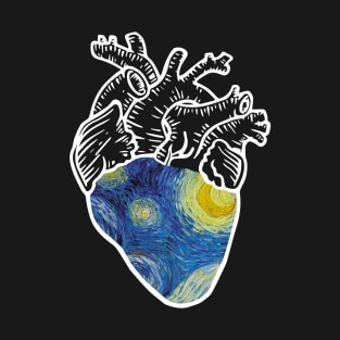 Starry night heart T-Shirt