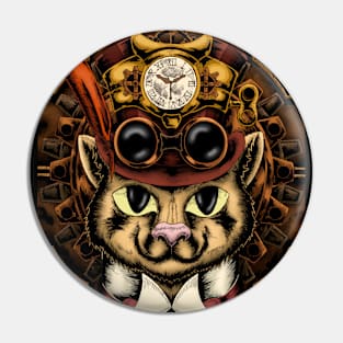 Steam Cat Pin