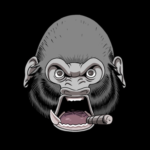 Angry gorilla by pnoid