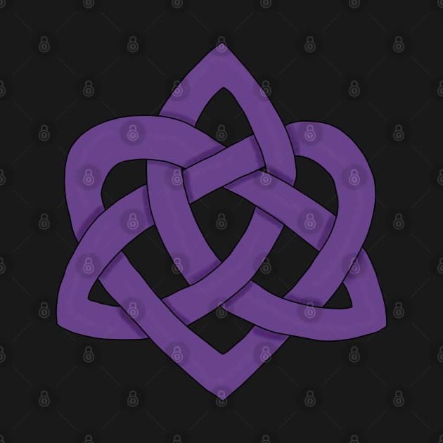 Purple Triquetra Heart by Becky-Marie