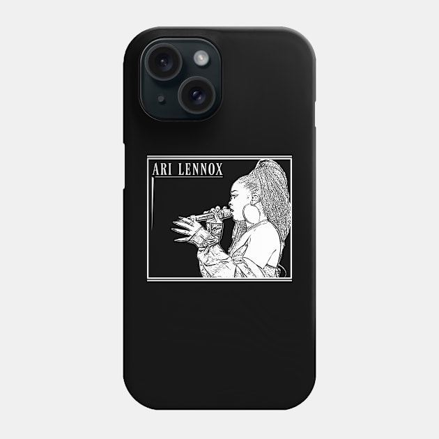 Ari lennox // White retro Phone Case by Degiab