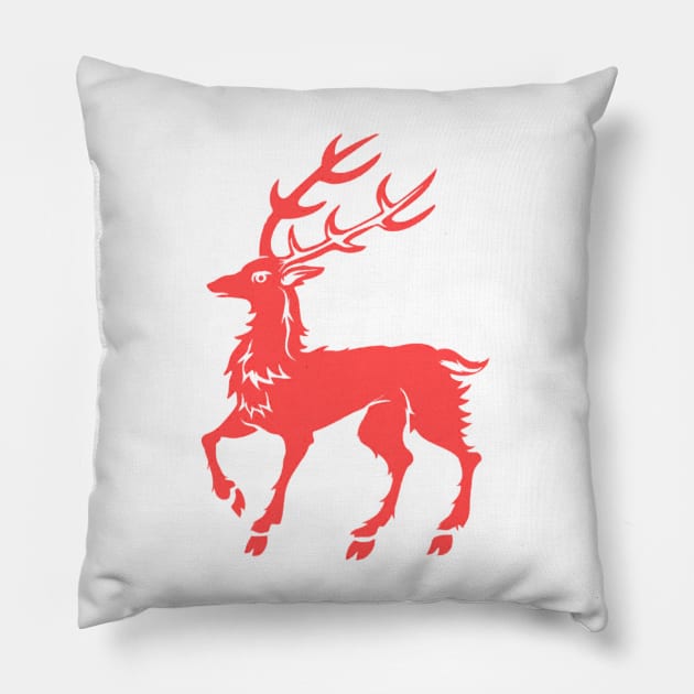 december deer Pillow by crackdesign