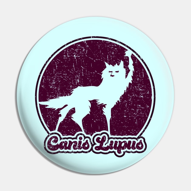 Fantastic Mr Fox - Wolf - Canis Lupus - Retro - Plum Pin by Barn Shirt USA