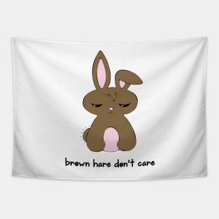 Brown Hare Don't Care - Kawaii Bunny Tapestry