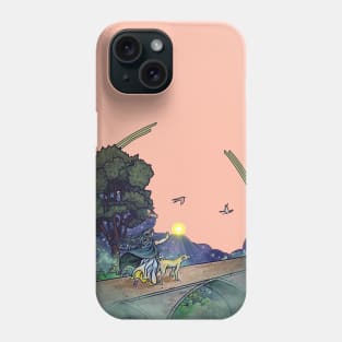 An elf woman and her dog Phone Case