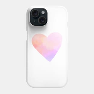 Watercolor Pastel heart Phone Case