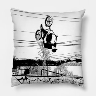 Backflip BMX Stunt - Freestyle BMX Rider Pillow