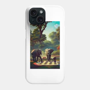 Elephants Playing Chess Phone Case