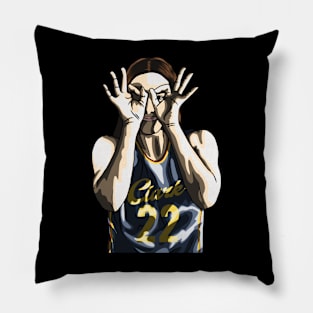 Caitlin Clark is Watching! Cartoon Flat Drawing Pillow