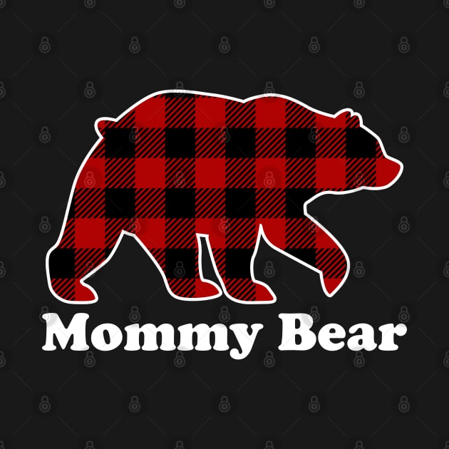 Mommy Bear Red Plaid Christmas Pajama Family by DragonTees