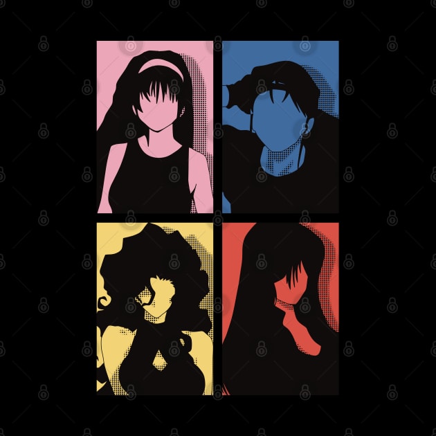 All The Main Characters In Golden Boy Anime In A Colorful Kawaii Minimalist Pop Art Design by Animangapoi