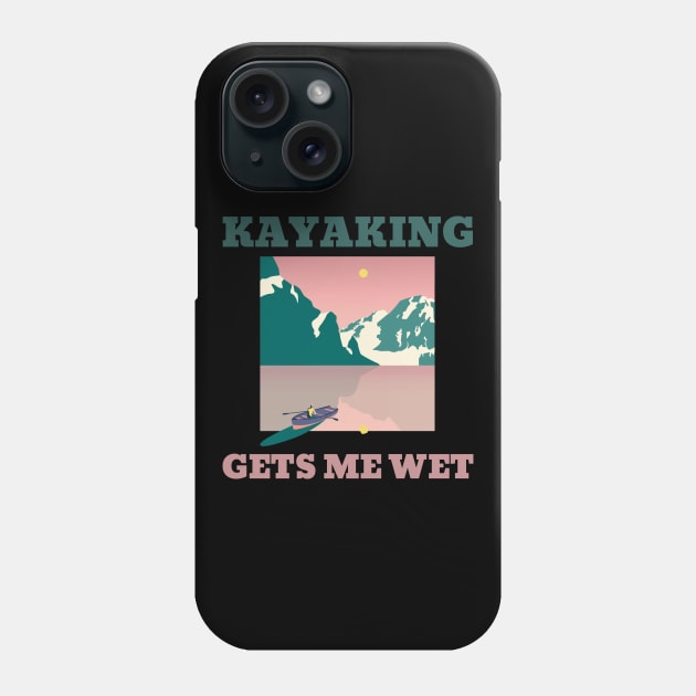 Kayaking Gets Me Wet Square Landscape Phone Case by NickDsigns