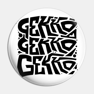 Triple Gekko (Black) Pin