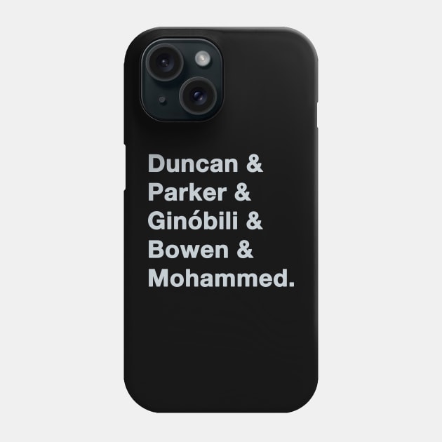 2005 San Antonio Spurs Greats Phone Case by IdenticalExposure