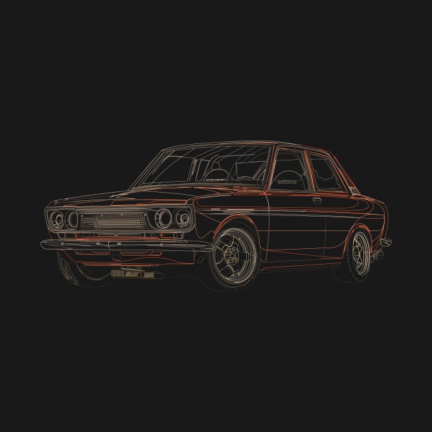 Datsun 510 Outline - Drive the Classic by Ajie Negara