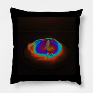 Melting Candle Rainbow Pillow