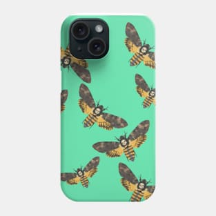 Death's Head Moths Seafoam Phone Case