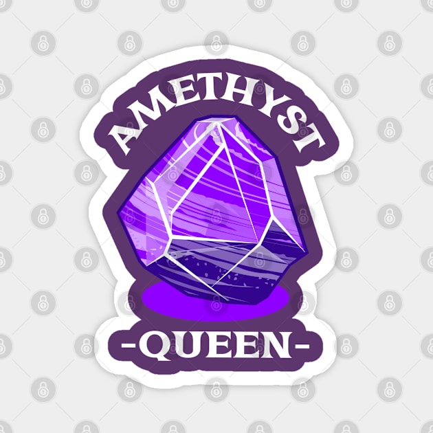 Amethyst Queen Crystal Gem Jewel Spiritual Magnet by Witchy Ways