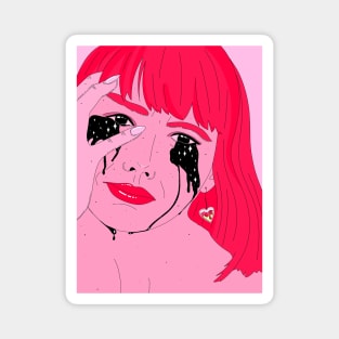 Woman crying Magnet