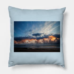 Northumberland sunrise in soft light Pillow