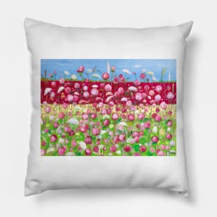 Clover Field in Italy Pillow