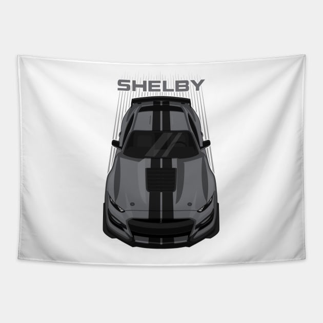 Ford Mustang Shelby GT500 2020-2021 - Magnetic Grey - Black Stripes Tapestry by V8social