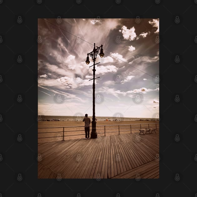 Coney Island Boardwalk Beach Brooklyn NYC by eleonoraingrid