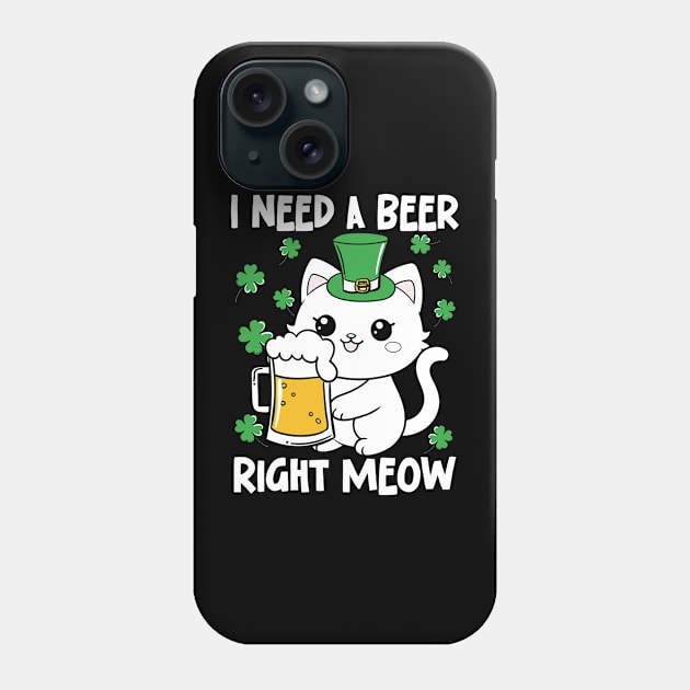 I Need a Beer Right Meow Phone Case by AngelBeez29