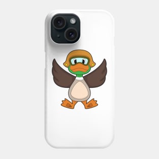 Duck Flying Helmet Phone Case