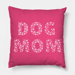 Dog Mom Paw Prints Pillow