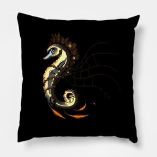 Cute little steampunk seahorse Pillow