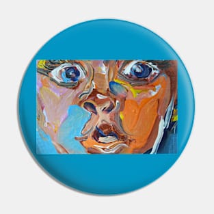 Abstract Expressionist Baby Face 408 Pin