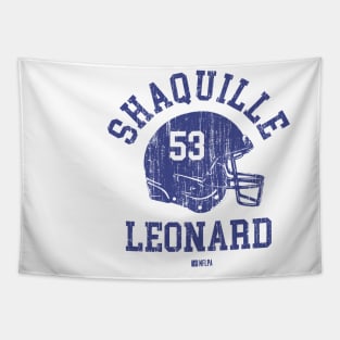 Shaquille Leonard Indianapolis Helmet Font Tapestry