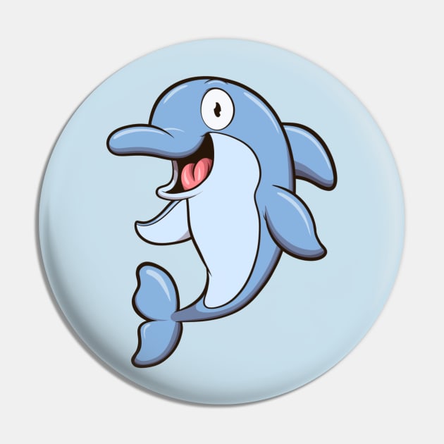 Cute Dolphin Pin by TheMaskedTooner