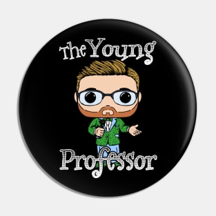 Young Professor Turtle Green Pin