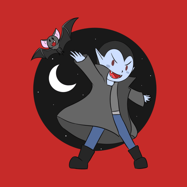 Halloween Vampire with Cute Bat Friend by daywears