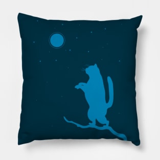 Sleepwalker. Cat illustration Pillow