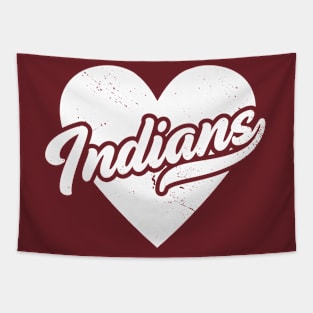 Vintage Indians School Spirit // High School Football Mascot // Go Indians Tapestry